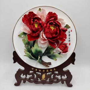 11寸精品二朵三朵(骨瓷金邊風(fēng)動(dòng)釉下彩)